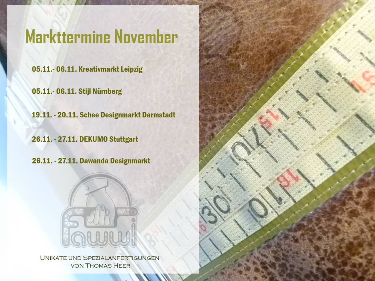 Markt& Messetermine November